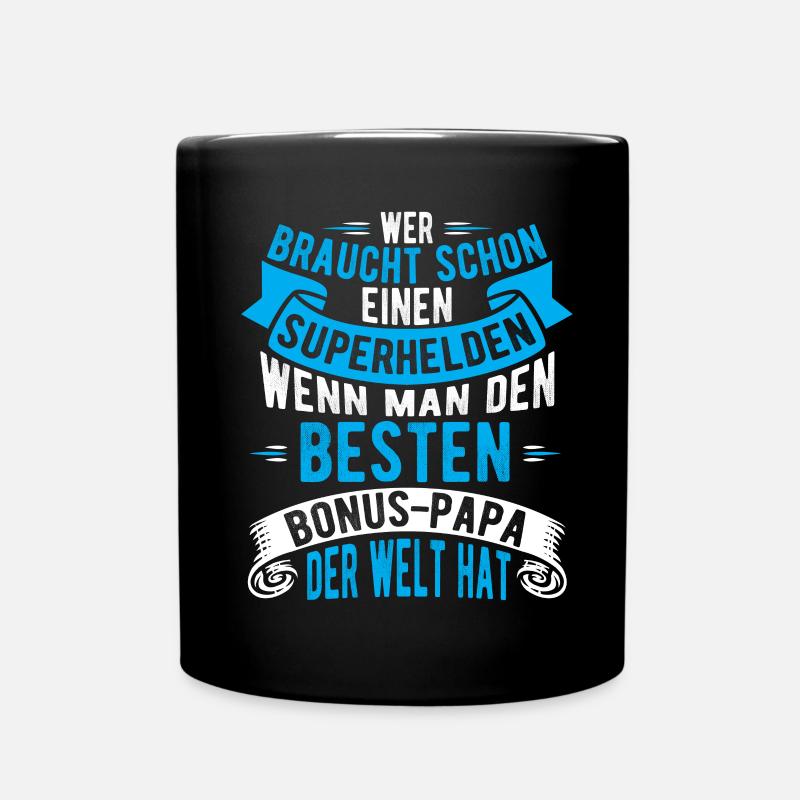 Bonus Papa - Tasse einfarbig - Schwarz