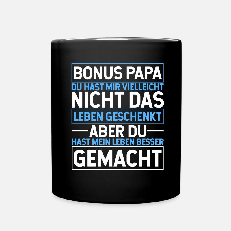 Bonus Papa - Tasse einfarbig - Schwarz