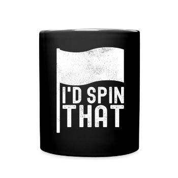 Flag Waving Marching Band Color Guard - Full Colour Mug - black - Front