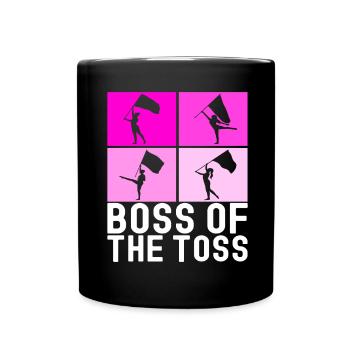 Flag Waving Marching Band Color Guard - Full Colour Mug - black - Front