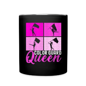 Flag Waving Marching Band Color Guard - Full Colour Mug - black - Front