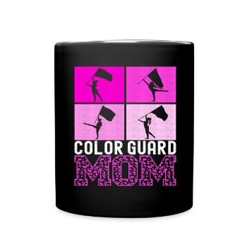 Flag Waving Marching Band Color Guard - Full Colour Mug - black - Front