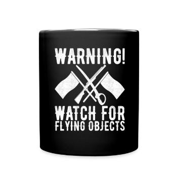 Flag Waving Marching Band Color Guard - Full Colour Mug - black - Front