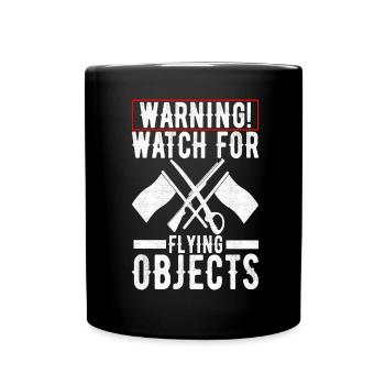 Flag Waving Marching Band Color Guard - Full Colour Mug - black - Front
