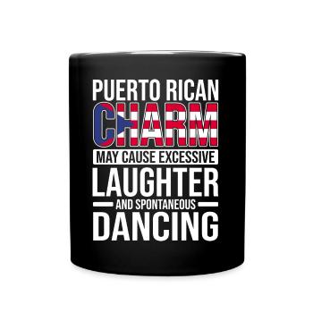 Puerto Rico Flagge | Puerto Ricaner Geschenkideen - Tasse einfarbig - Schwarz - Vorne