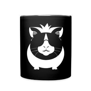 Hamster drôle avec des lunettes de soleil Hamsters - Mug uni - noir - Devant