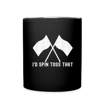 Drapeau agitant la fanfare garde de couleur - Mug uni - noir - Devant