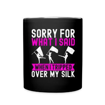 Drapeau agitant la fanfare garde de couleur - Mug uni - noir - Devant