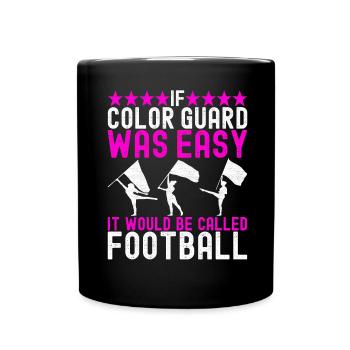 Flag Waving Marching Band Color Guard - Full Colour Mug - black - Front