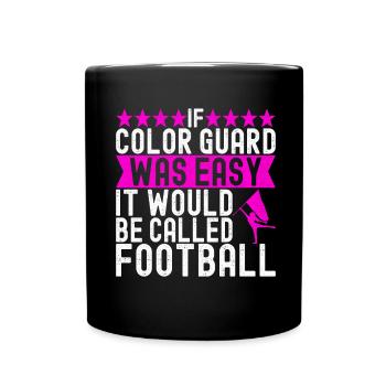 Flag Waving Marching Band Color Guard - Full Colour Mug - black - Front