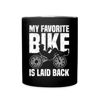 Velomobil | Recumbent Trike Triker Sport Geschenk - Tasse einfarbig - Schwarz - Vorne