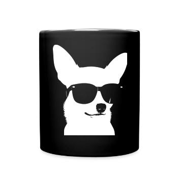 Chihuahua drôle portant des lunettes de soleil Chihuahuas - Mug uni - noir - Devant