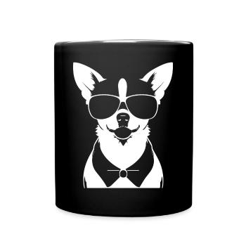 Funny Chihuahua wearing Sunglasses Chihuahuas - Full Colour Mug - black - Front