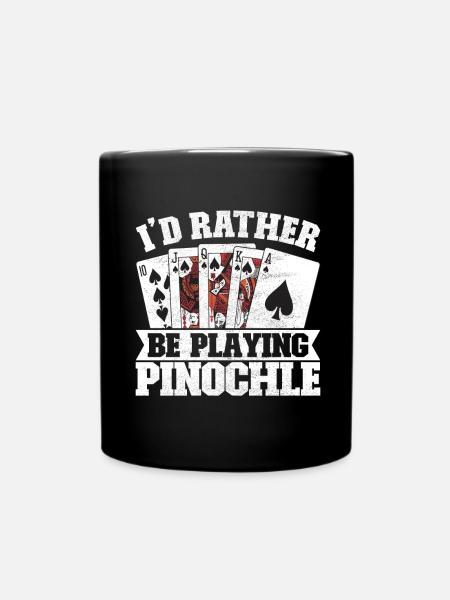 Binokel Pinochle - Tasse einfarbig - Schwarz