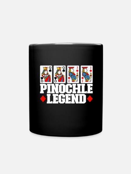 Binokel Pinochle - Tasse einfarbig - Schwarz