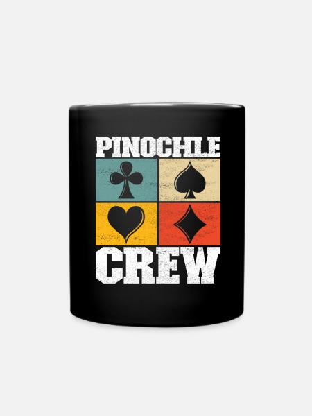 Binokel Pinochle - Tasse einfarbig - Schwarz