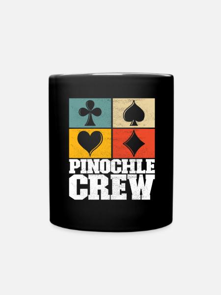 Binokel Pinochle - Tasse einfarbig - Schwarz