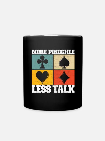 Binokel Pinochle - Tasse einfarbig - Schwarz