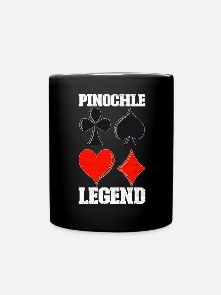Binokel Pinochle - Tasse einfarbig - Schwarz