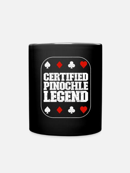 Binokel Pinochle - Tasse einfarbig - Schwarz