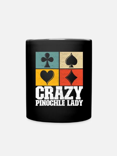Binokel Pinochle - Tasse einfarbig - Schwarz