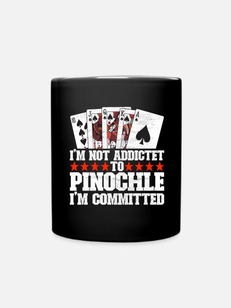 Binokel Pinochle - Tasse einfarbig - Schwarz