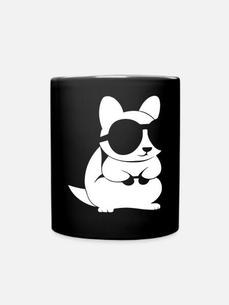 Lustiges Eichhörnchen mit Sonnenbrille Eichhörnchen - Tasse einfarbig - Schwarz