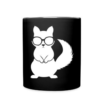 Funny Squirrel Wearing Sunglasses Squirrels - Full Colour Mug - black - Front