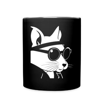 Funny Squirrel Wearing Sunglasses Squirrels - Full Colour Mug - black - Front