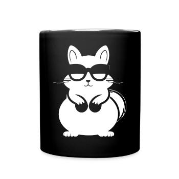 Funny Squirrel Wearing Sunglasses Squirrels - Full Colour Mug - black - Front