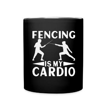 Fechten Fechtsport - Tasse einfarbig - Schwarz - Vorne