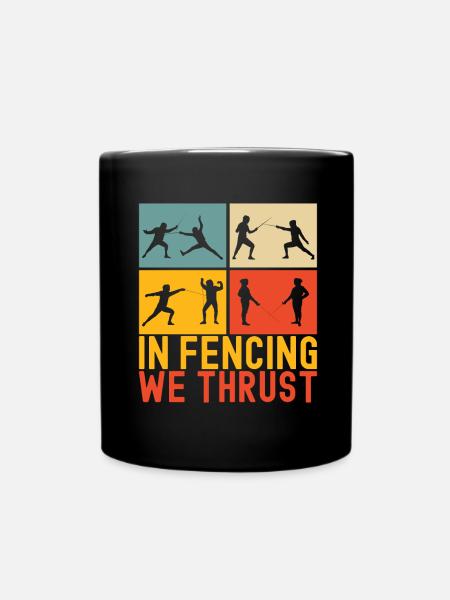 Fechten Fechtsport - Tasse einfarbig - Schwarz