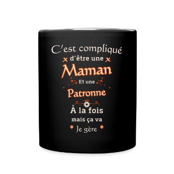Maman et Patronne - Mug uni - noir - Devant