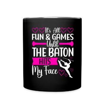 Majorette Gymnastics Majorettes Baton Twirling - Full Colour Mug - black - Front