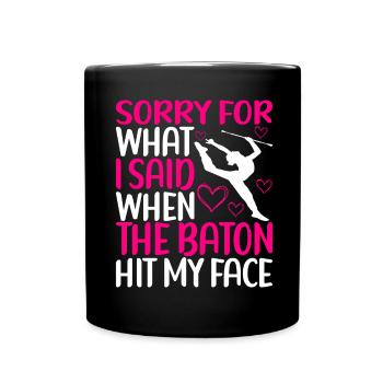 Majorette Gymnastics Majorettes Baton Twirling - Full Colour Mug - black - Front