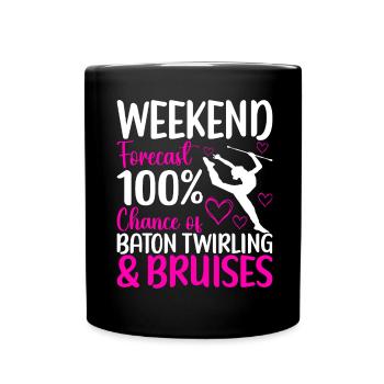 Majorette Gymnastics Majorettes Baton Twirling - Full Colour Mug - black - Front