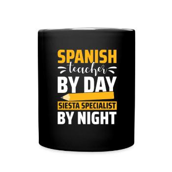 Spanish Teacher Maestra Bilingual Teacher - Full Colour Mug - black - Front