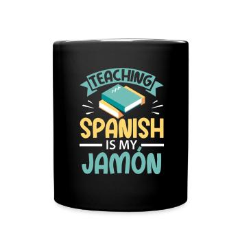 Spanish Teacher Maestra Bilingual Teacher - Full Colour Mug - black - Front