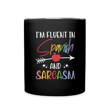 Spanish Teacher Maestra Bilingual Teacher - Full Colour Mug - black - Front