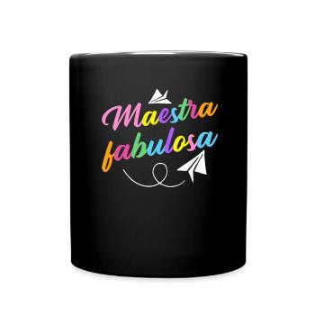 Spanish Teacher Maestra Bilingual Teacher - Full Colour Mug - black - Front
