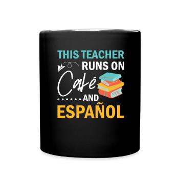 Spanish Teacher Maestra Bilingual Teacher - Full Colour Mug - black - Front