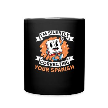 Spanish Teacher Maestra Bilingual Teacher - Full Colour Mug - black - Front