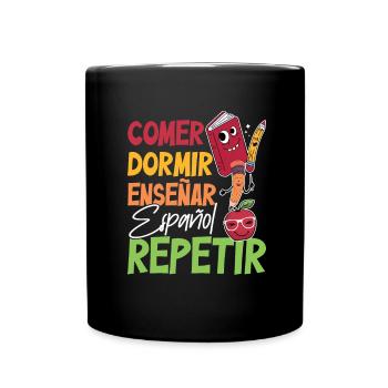 Spanish Teacher Maestra Bilingual Teacher - Full Colour Mug - black - Front