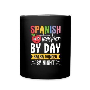 Spanish Teacher Maestra Bilingual Teacher - Full Colour Mug - black - Front