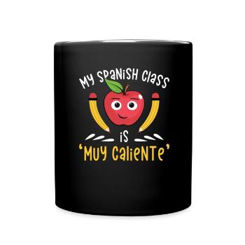 Spanish Teacher Maestra Bilingual Teacher - Full Colour Mug - black - Front