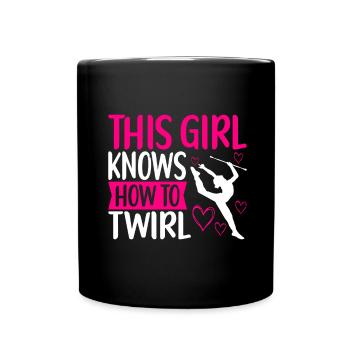 Majorette Gymnastics Majorettes Baton Twirling - Full Colour Mug - black - Front