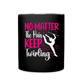 Majorette Gymnastics Majorettes Baton Twirling - Full Colour Mug - black - Front