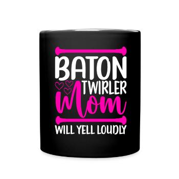 Majorette Gymnastics Majorettes Baton Twirling - Full Colour Mug - black - Front