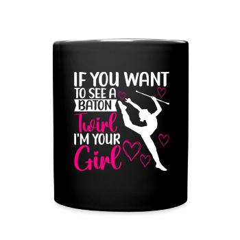 Majorette Gymnastics Majorettes Baton Twirling - Full Colour Mug - black - Front