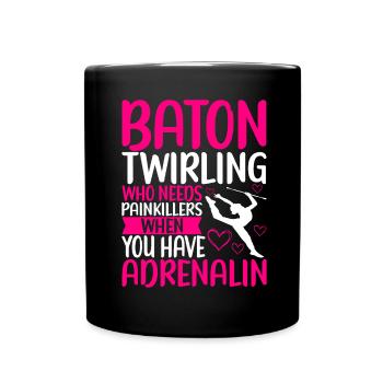 Majorette Gymnastics Majorettes Baton Twirling - Full Colour Mug - black - Front
